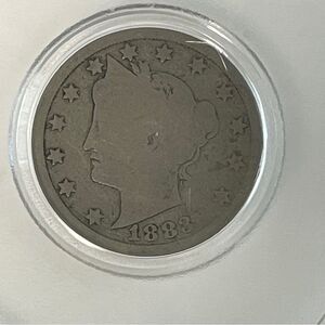 1883 Liberty Head “V” Nickel – No Cents – Rare Key Date – Circulated